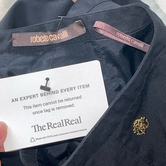 Roberto Cavalli Black Wool Stretch Blend CREPE PENCIL SKIRT Size 44 = 8 (Med) - Picture 5 of 9